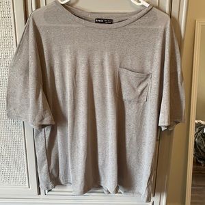 Sheer gray sparkle shirt